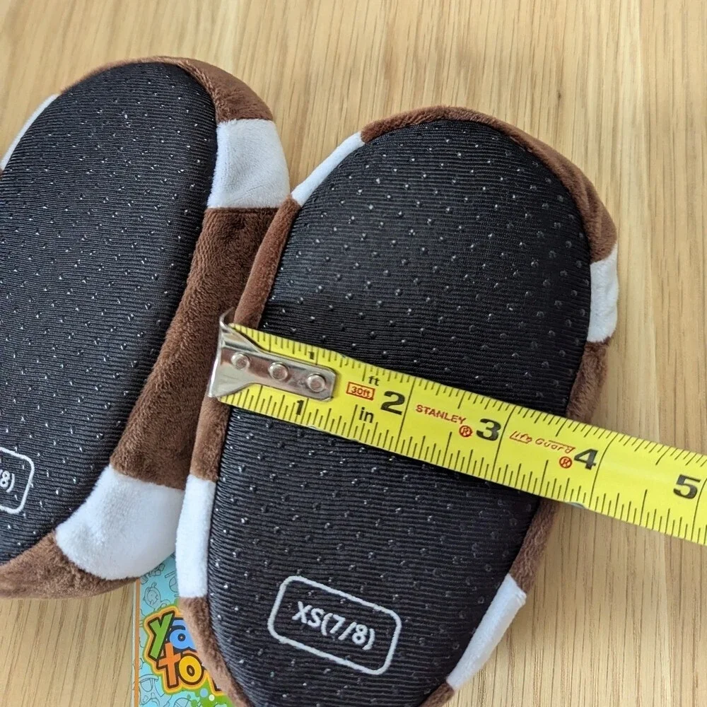 NWT Kids Football Plush Mooshy Slippers (Various Sizes Available)
